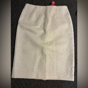 Catherines White Floral Pencil Skirt